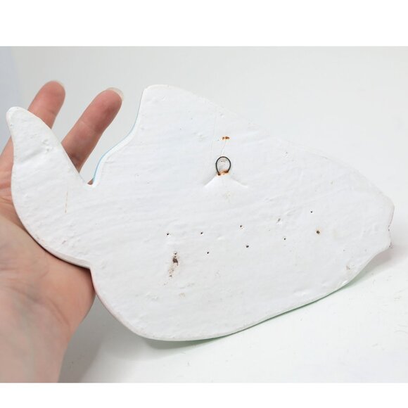 Vintage Miller Studio Chalkware Fish Iridescent Kitschy Big Lips Lashes x 3 MCM - Picture 10 of 12